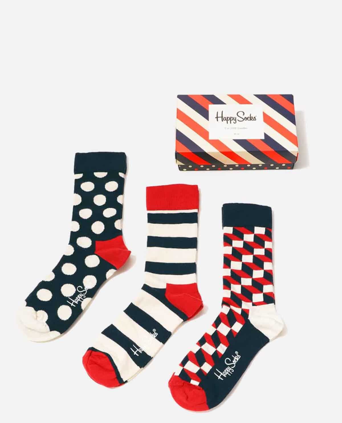 クラシック ネイビー 3足セット|ハッピーソックス / HAPPYSOCKS 靴下