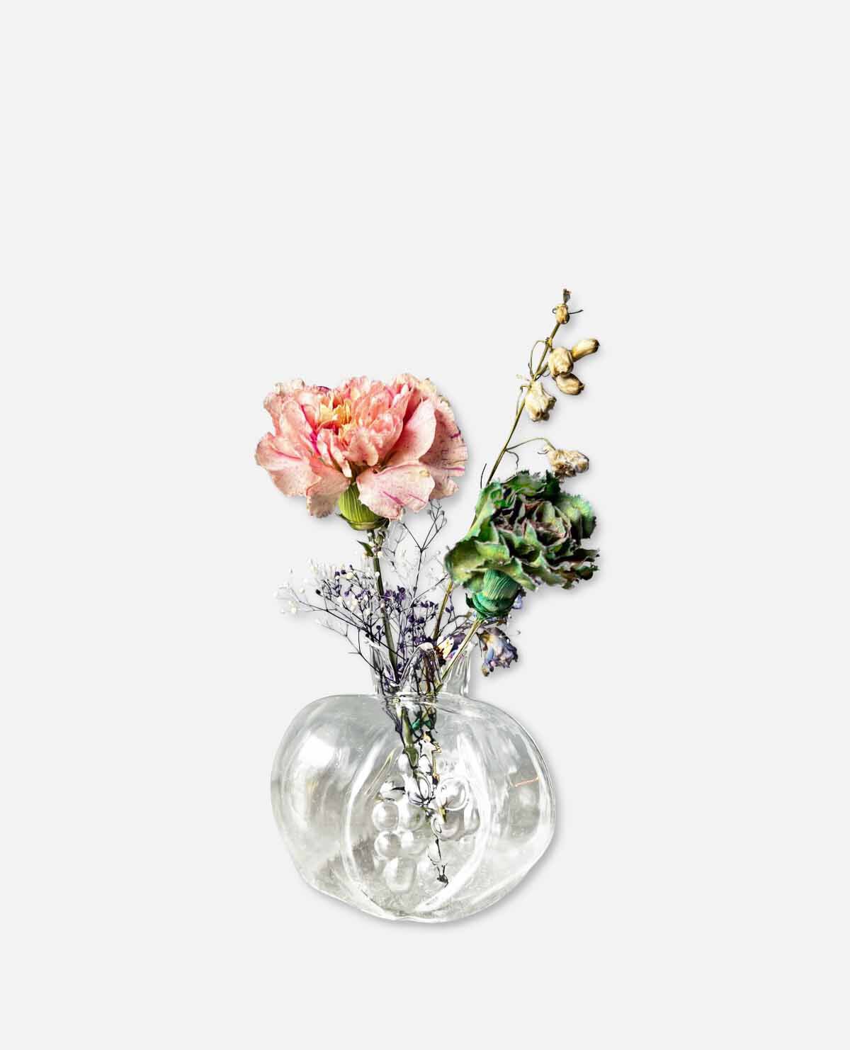 Pоmegranated inside glass vase M Pоmegranated inside glass vase M