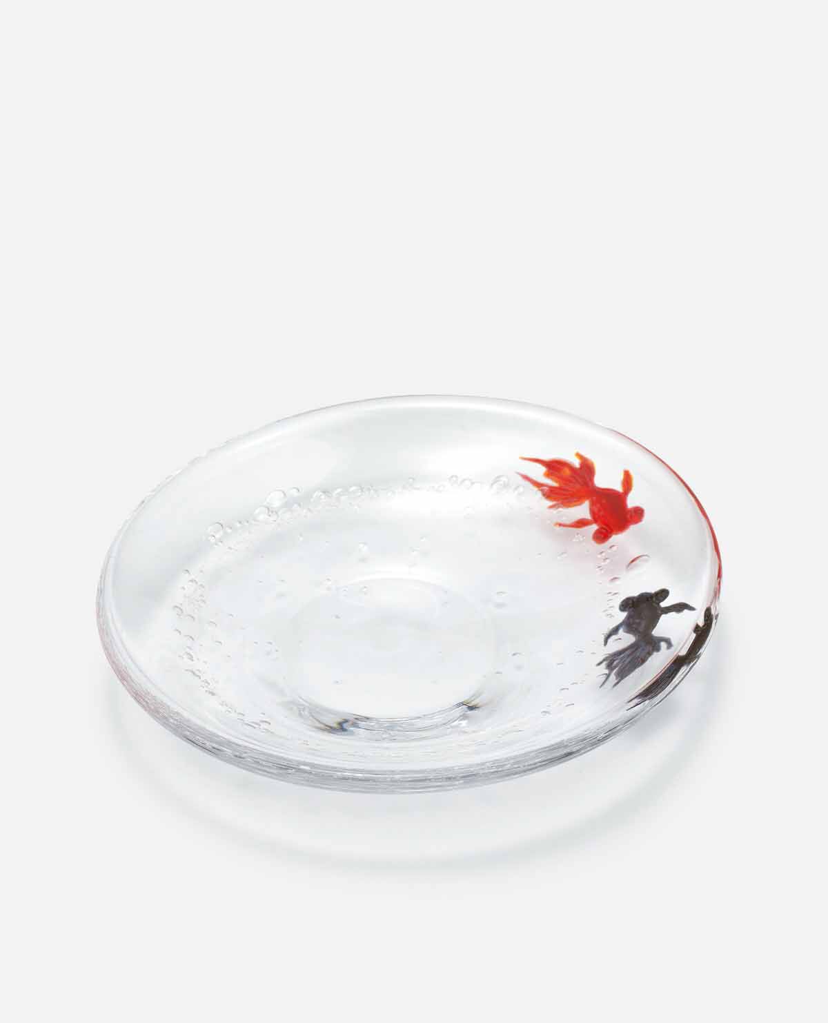 池皿　赤出目金＋黒出目金（松尾具美）