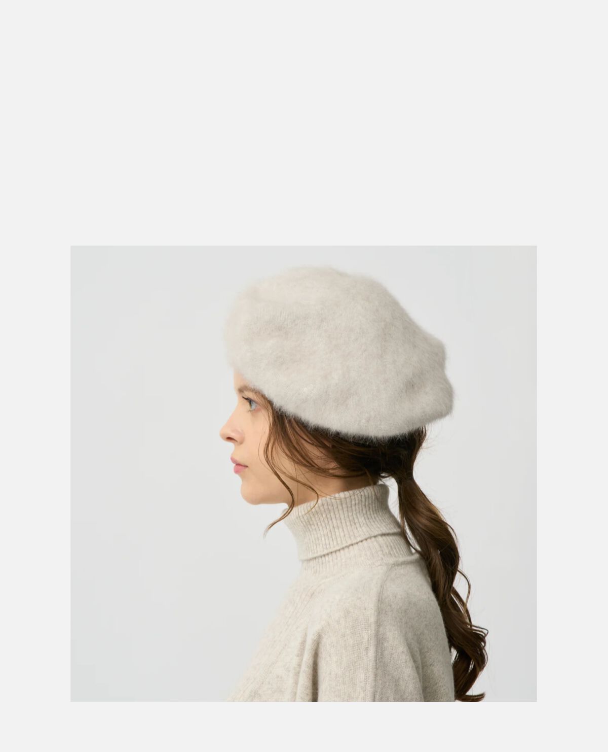 ナチュラル ベーシック フォックス カシミヤ ニット ベレー帽 ナチュラル ベーシック フォックス カシミヤ ニット ベレー帽