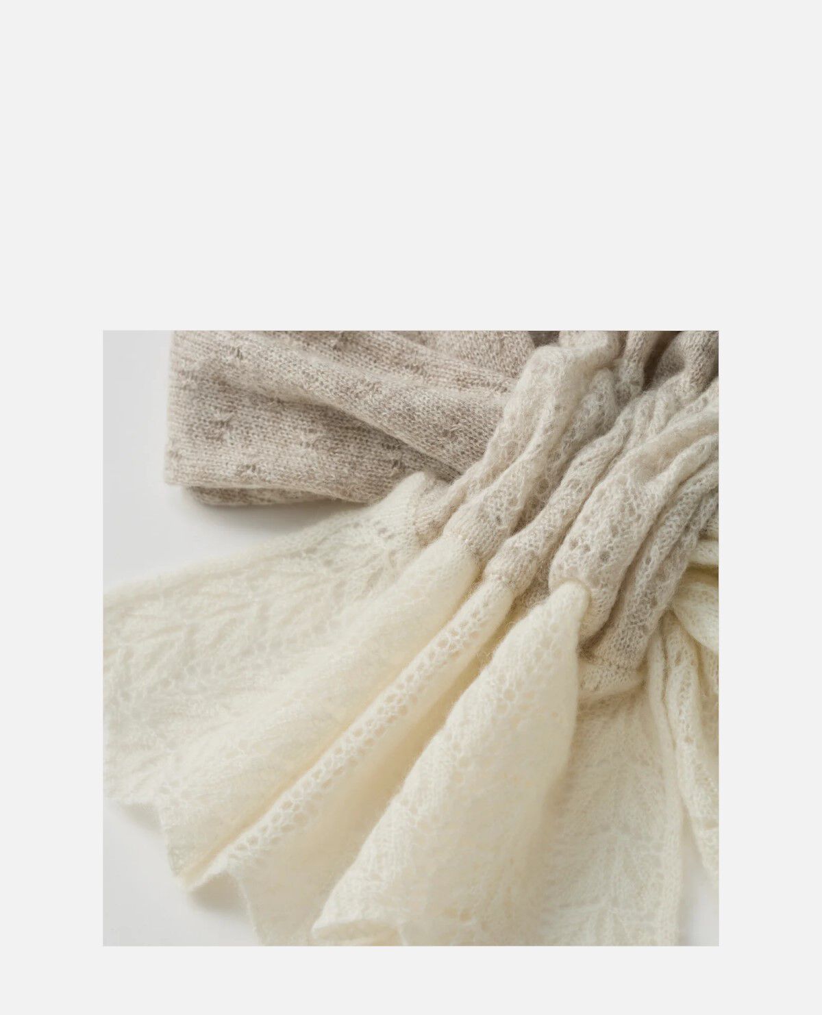 ナチュラル ベーシック カシミヤ 差し込み プチマフラー レース ナチュラル ベーシック カシミヤ 差し込み プチマフラー レース