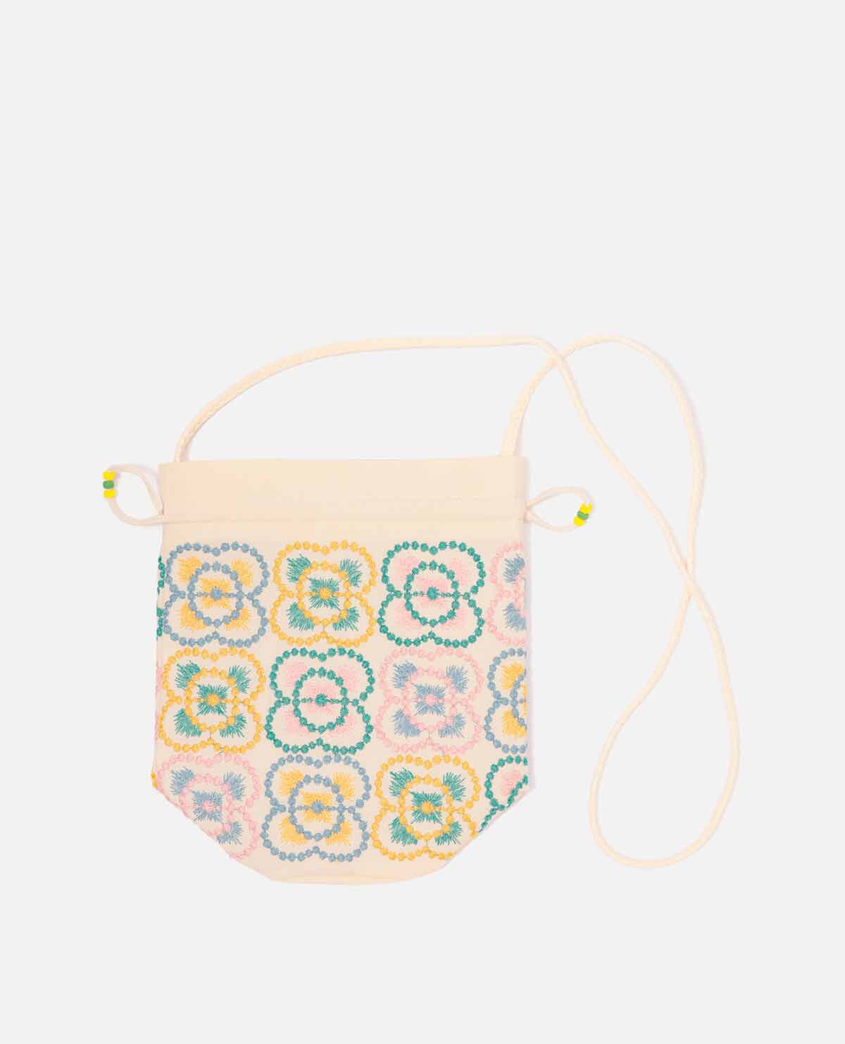 キッズ ポシェット ブルーメン ベージュ 花柄|ミナ ペルホネン キッズ ポシェット ブルーメン ベージュ 花柄|ミナ ペルホネン