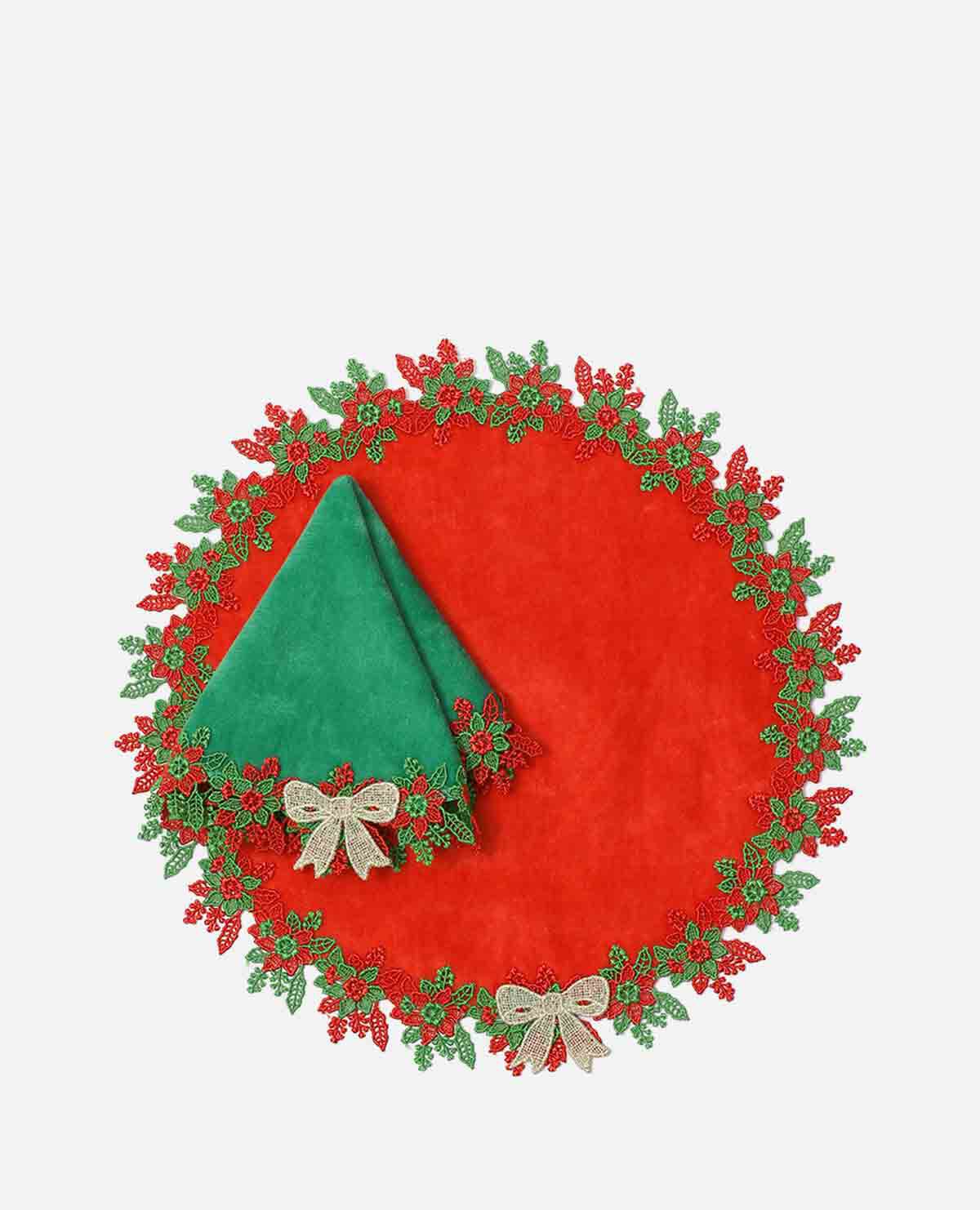 クリスマスリース レース シーズン タオルハンカチ セット|近沢 クリスマスリース レース シーズン タオルハンカチ セット|近沢