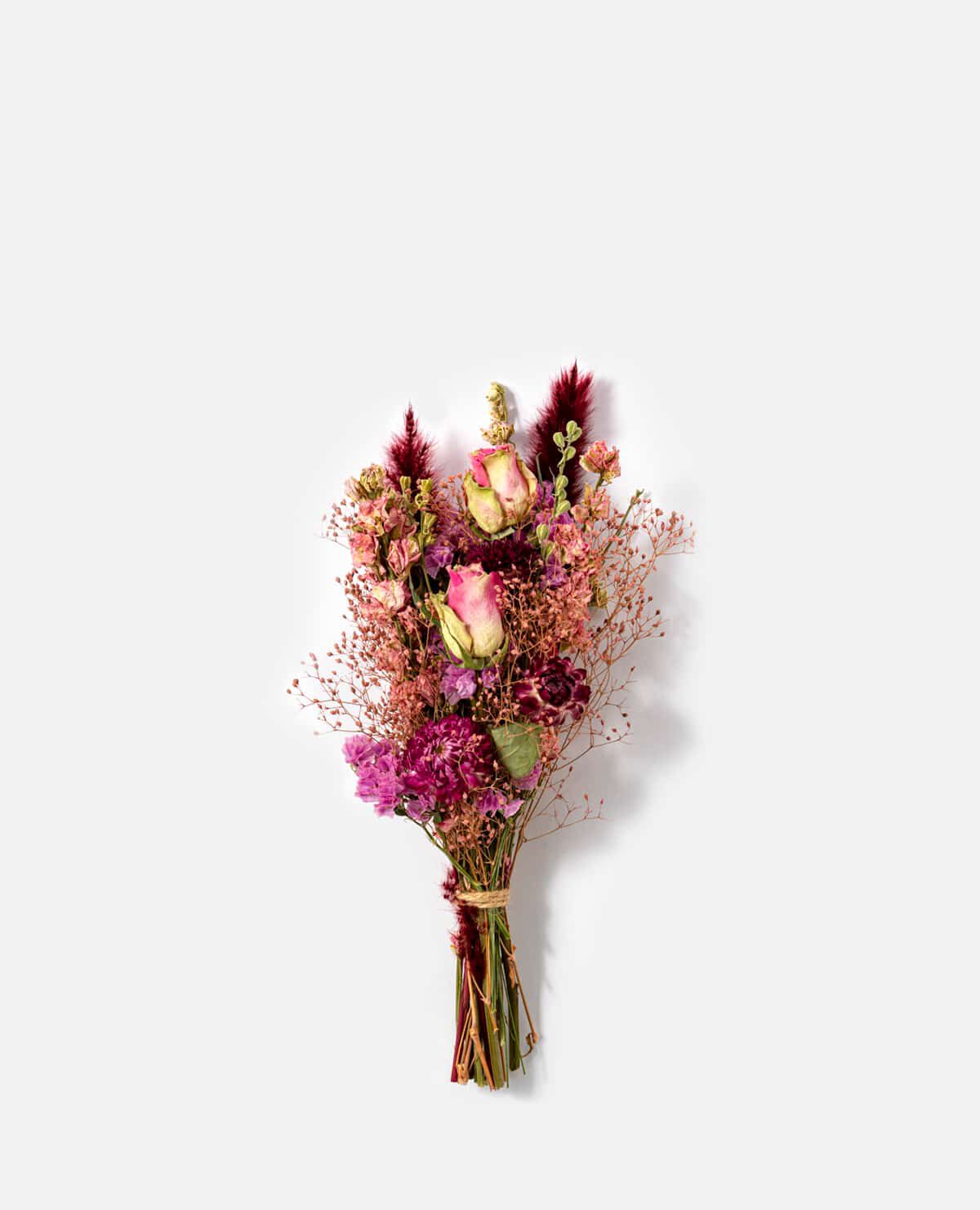 濃いピンク系ミニスワッグ 紙袋(花材おまかせ)|ティダ 濃いピンク系ミニスワッグ 紙袋(花材おまかせ)|ティダ