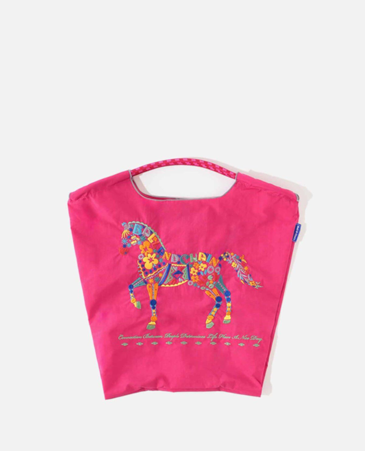 エコバッグ フラワー ホース 馬 Mサイズ ピンク|ボールアンド エコバッグ フラワー ホース 馬 Mサイズ ピンク|ボールアンド
