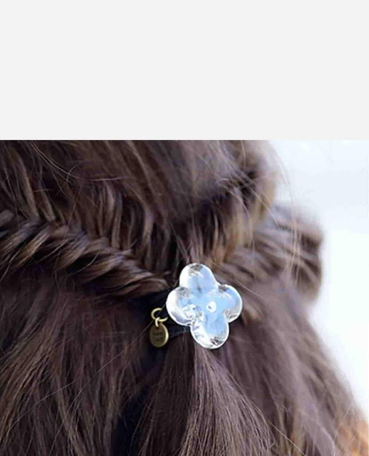 ハリオ　ヘアゴム　ホワイトフラワー