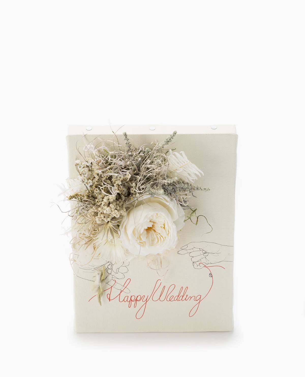 レターフラワー HAPPY WEDDING オールドローズ
