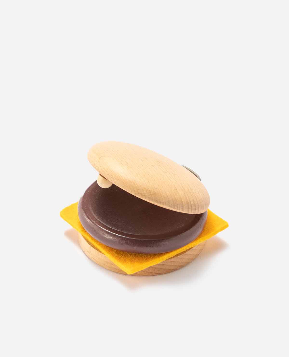 ハンバーガーセット　カスタネット　おもちゃ　玩具　木製