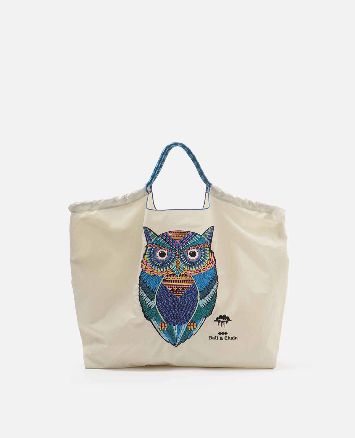 エコバッグ MULGA OWL モルガ ふくろう Lサイズ グレー エコバッグ MULGA OWL モルガ ふくろう Lサイズ グレー