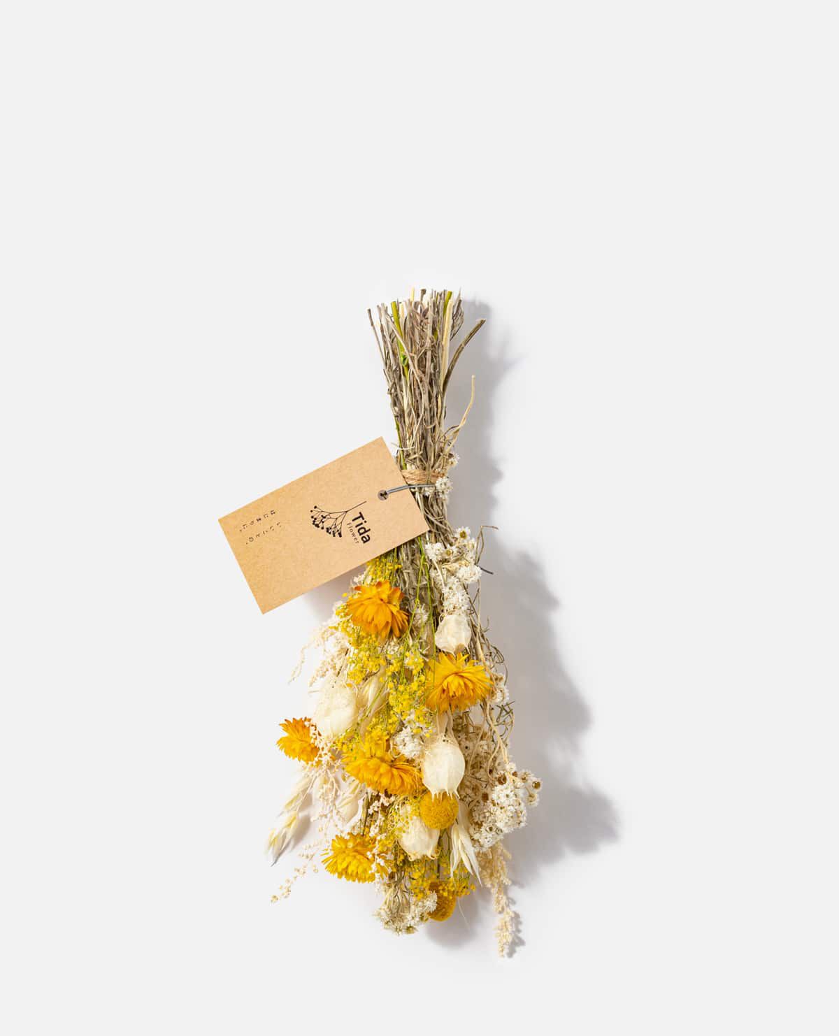 イエロー系ミニスワッグ 紙袋(花材おまかせ)|ティダフラワー イエロー系ミニスワッグ 紙袋(花材おまかせ)|ティダフラワー