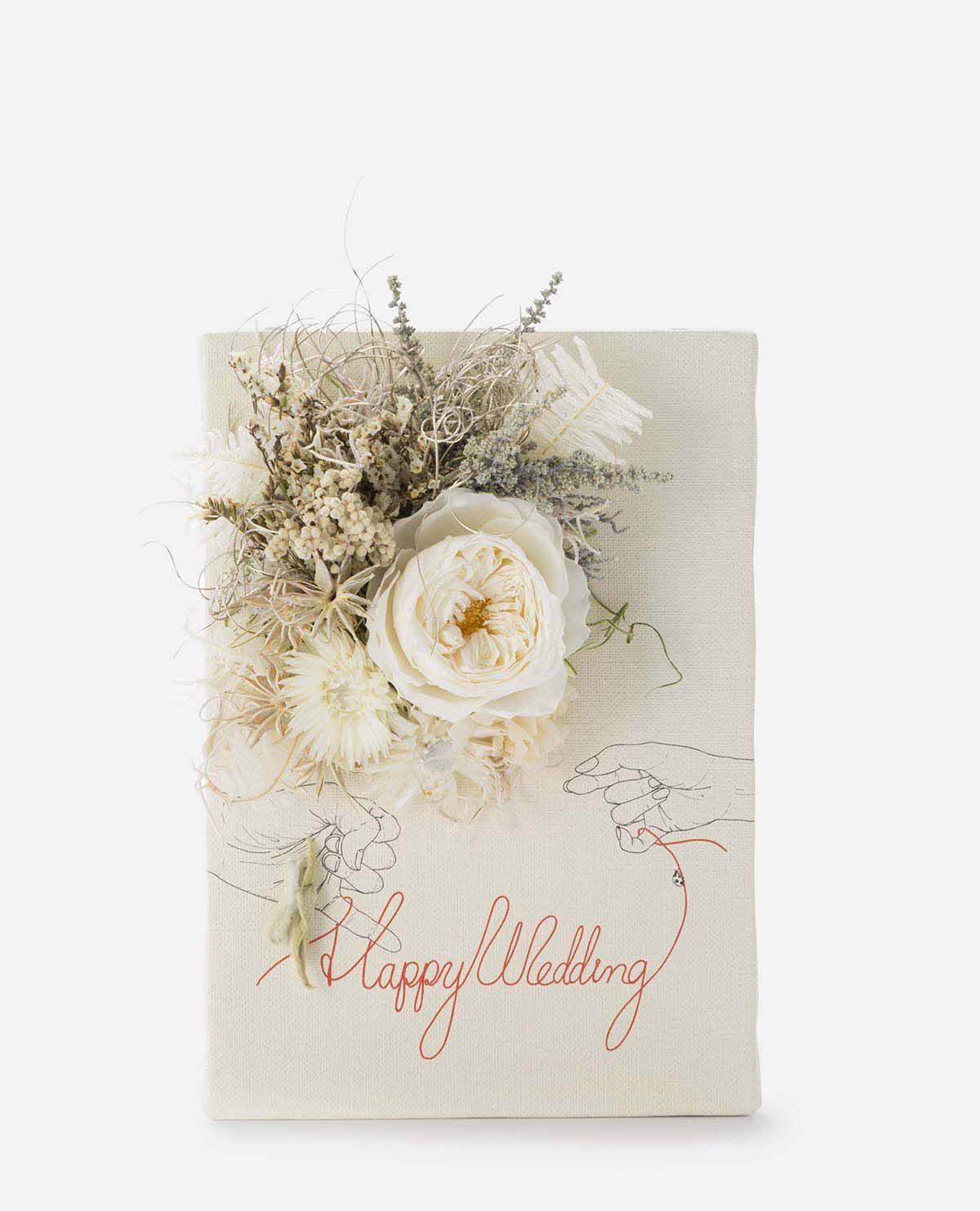 レターフラワー　ＨＡＰＰＹ　ＷＥＤＤＩＮＧ　オールドローズ　ホワイト