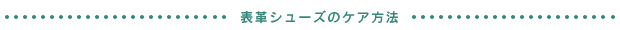 表革シューズのケア方法